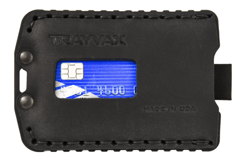 Trayvax Enterprises Ascent Wallet in Black Stealth Black