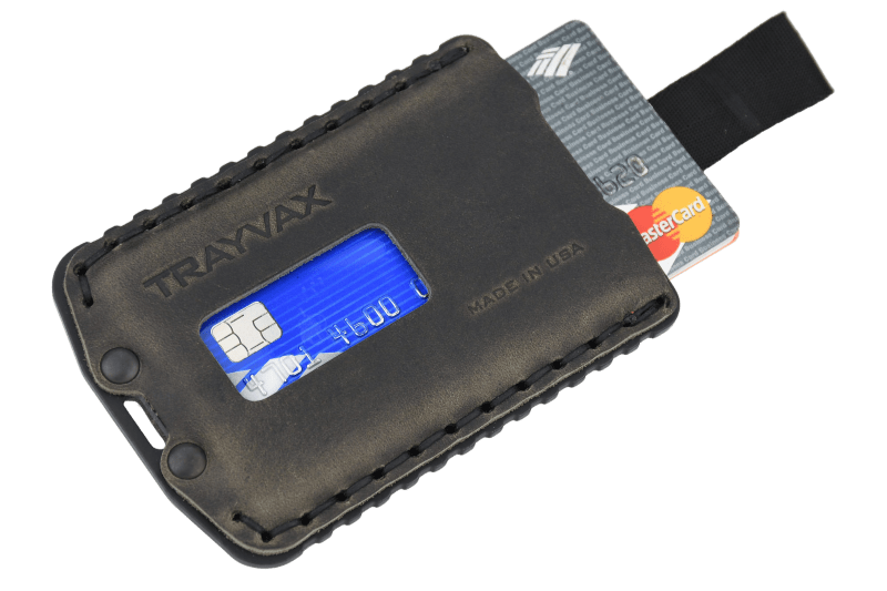 Trayvax Enterprises Wallet in Black Steel Grey