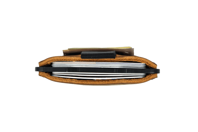 Trayvax Enterprises Wallet in Black Tobacco Brown