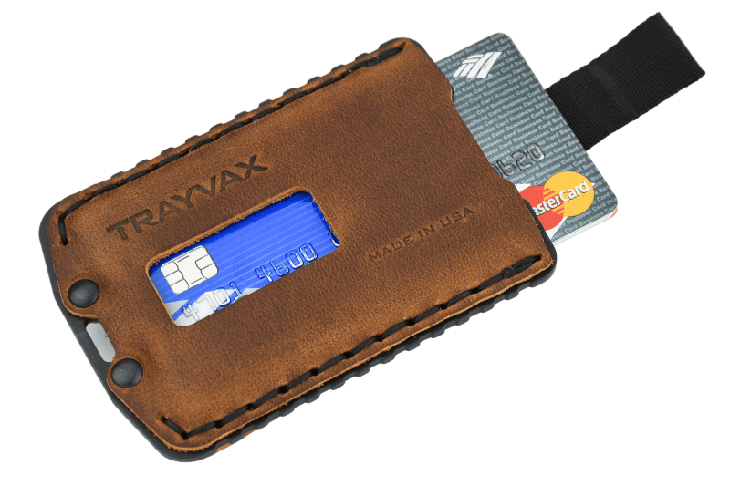 Trayvax Enterprises Wallet in Ascent Black Tobacco Brown