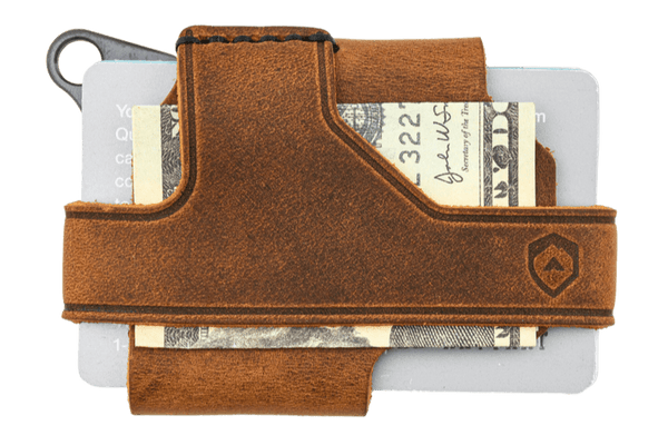 Trayvax Enterprises Wallet in Black Tobacco Brown