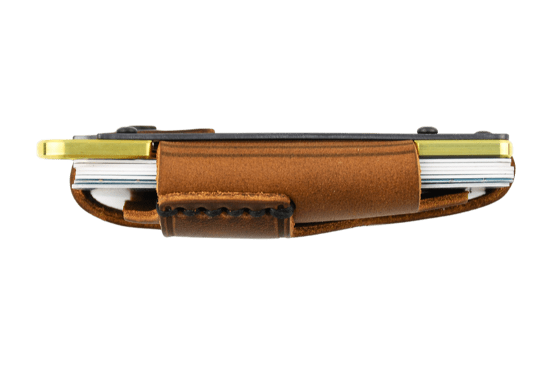 Trayvax Enterprises Wallet Contour Brass Tobacco Brown 