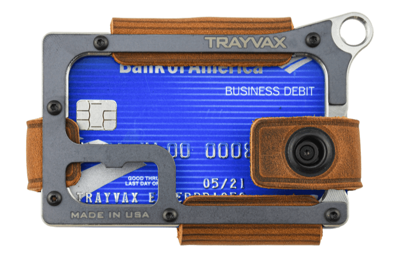 Trayvax Enterprises Wallet in Raw Tobacco Brown