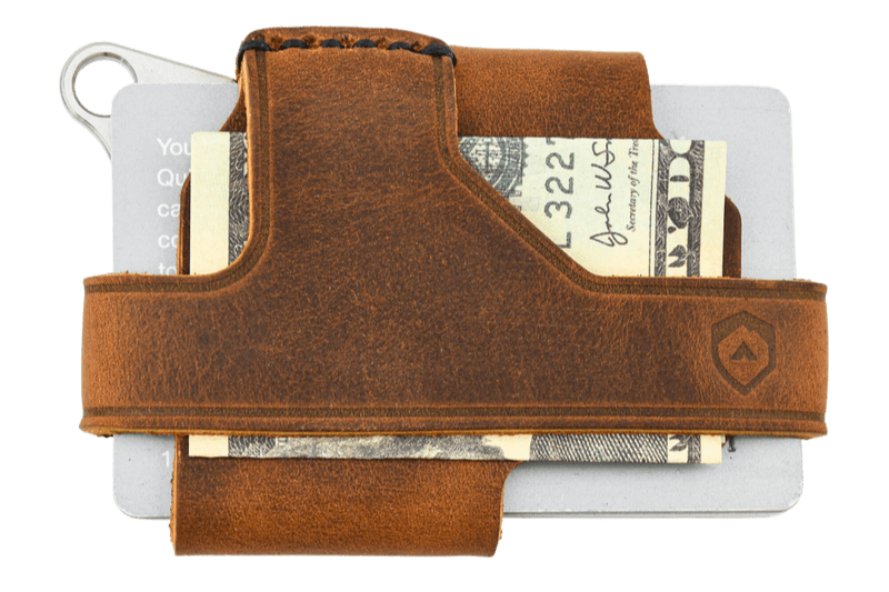 Trayvax Enterprises Wallet in Raw Tobacco Brown