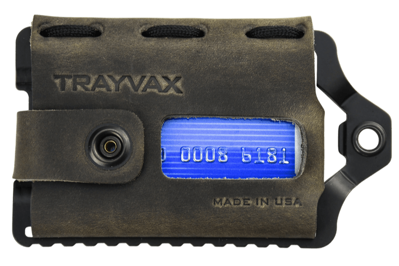 Trayvax Enterprises Wallet in Black Steel Grey