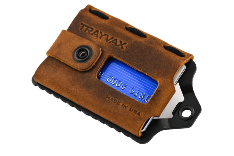 Trayvax Enterprises Element Wallet in Tobacco Brown