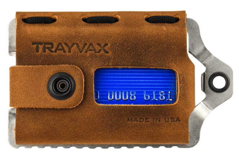 Trayvax Enterprises Wallet in Raw Tobacco Brown